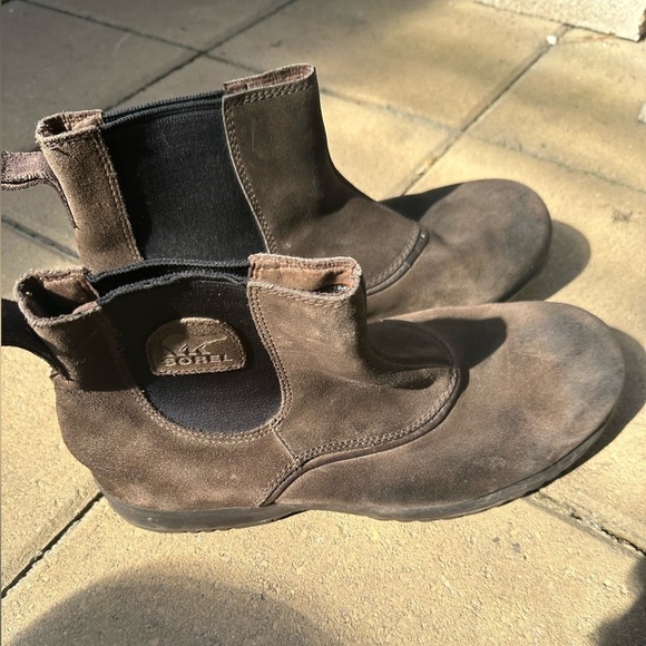Men's Brown Sorel Leather Boots - Picture 1 of 4